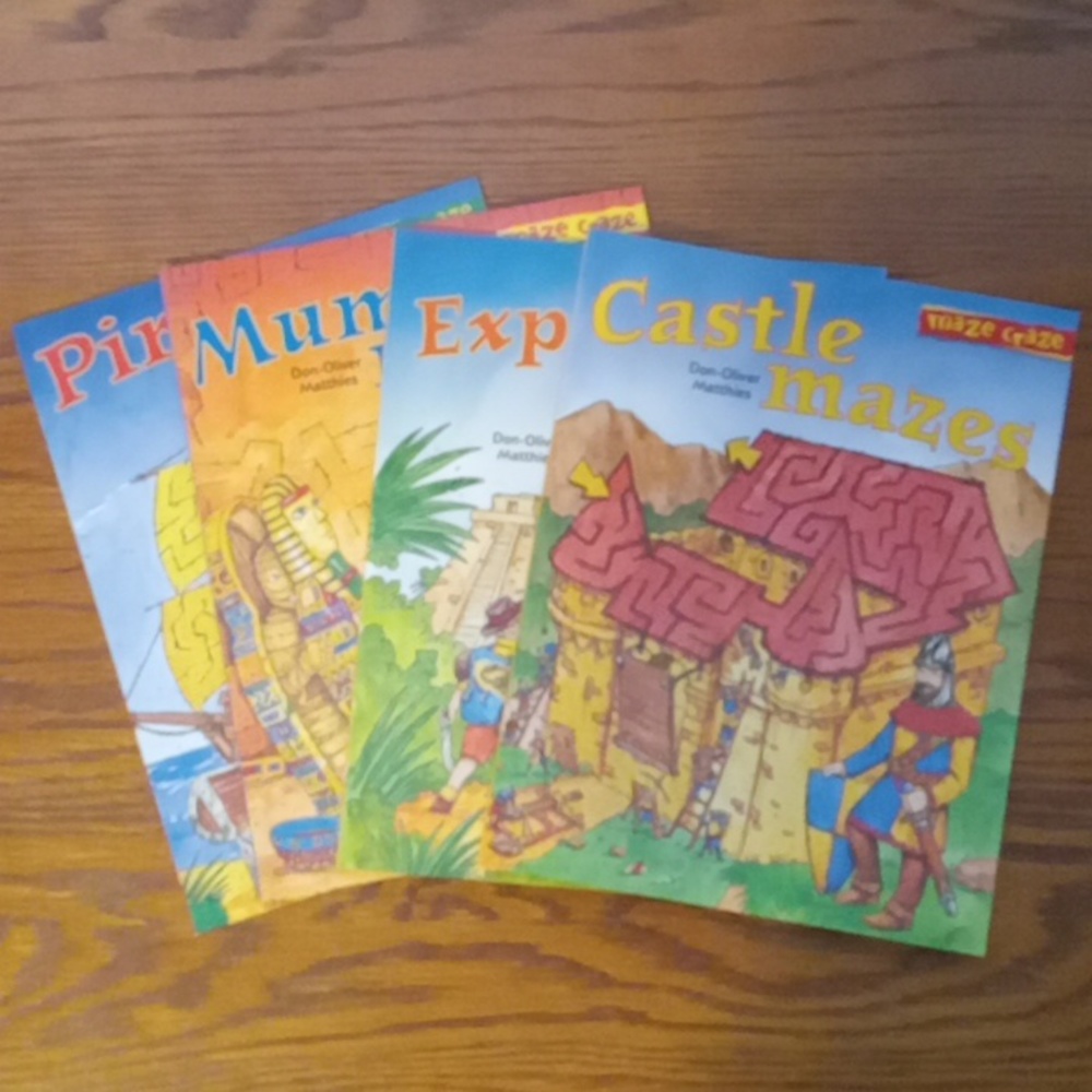 4 Maze Puzzle books